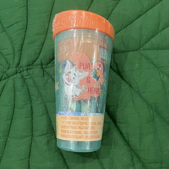 Disney Moana 2 Travel Activities Cup Set With Crayons Stickers & Activity Pages - Picture 2 of 5